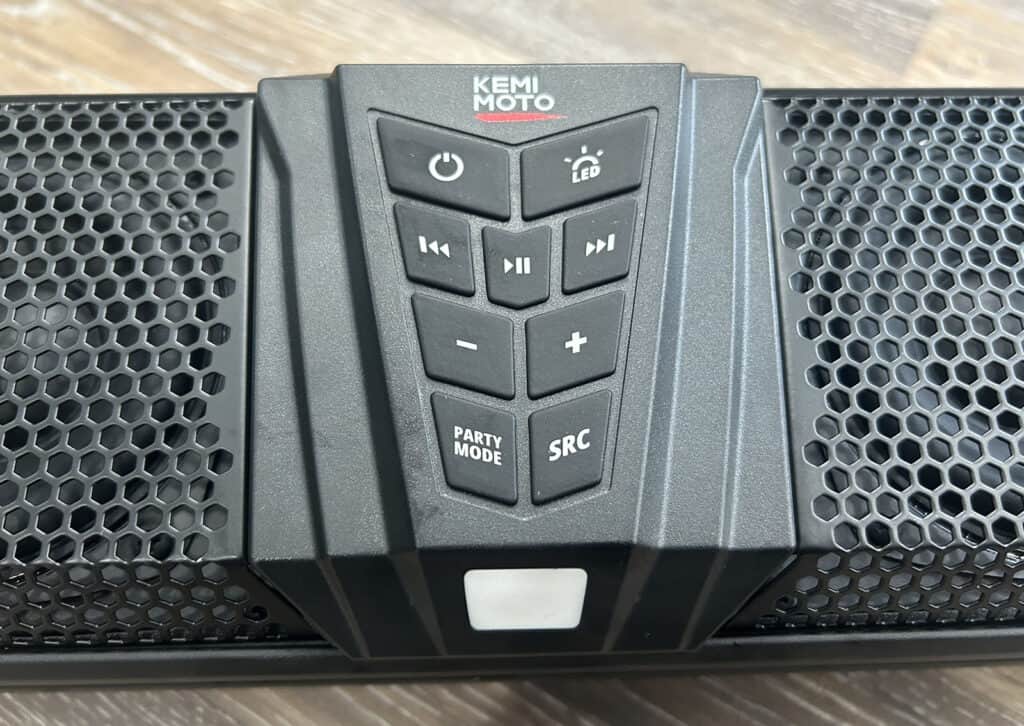 Sound Bar Controls Up Close
