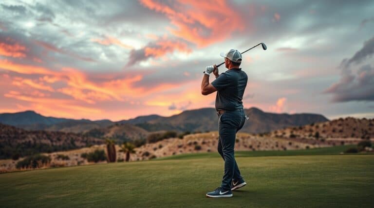 Golfer Teeing Off