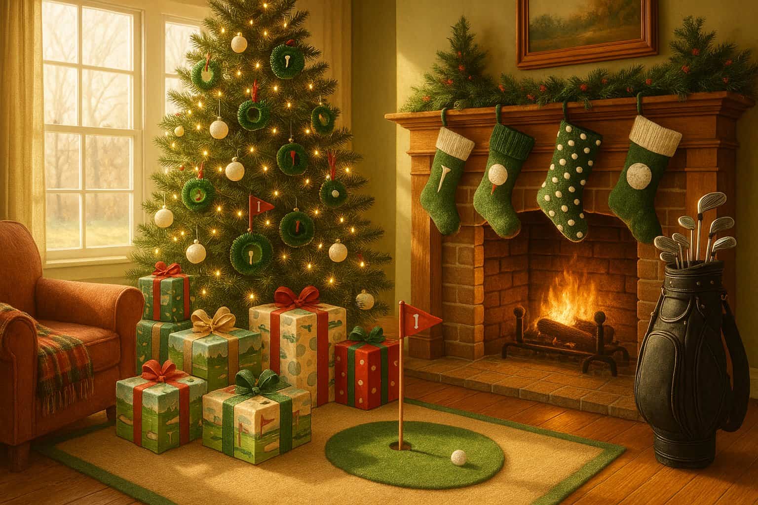 Holiday Golf Scene